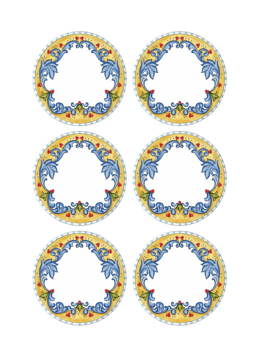 Hermia Juego de platos de servicio LMN002, 6 piezas, 26 cm Hermia Juego de platos de servicio LMN002, 6 piezas, 26 cm